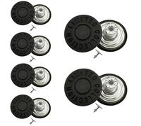 Event Decor Shop Botones metálicos de repuesto para jeans, botones de fijación de versión cerrada, botones de mezclilla para reparación de jeans, ropa de cuero, ropa de moda, 17 mm, negro, colección
