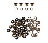 Event Decor Shop Ojales de barril largo de bronce de 4 mm con arandelas, ojales duraderos para manualidades de cuero, proyectos de manualidades y costura, ideal para bolsos, ropa y álbumes de recortes