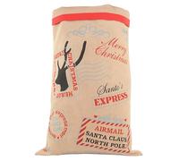 EVENT DECOR SHOP Saco grande tradicional vintage de arpillera de Papá Noel, 70 x 50 cm, diseño de correo aéreo "Do Not Open Until Christmas", bolsa de regalo de Navidad marrón reutilizable, accesorios