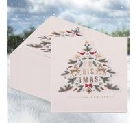 EVENT DECOR SHOP Servilletas de papel doradas de renos y copos de nieve, color blanco, servilletas de Navidad de 13 pulgadas, vajilla y suministros de fiesta para comedor, fiestas de Navidad y eventos