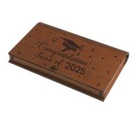 Event Horizon Poster Oney Holder 2025 Graduación G Ift Class Of 2025 M Oney Box para G Ift Caja de regalo de madera tallada Decoración para cumpleaños Parte Y F Avor (marrón, talla única)