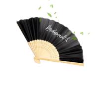 Éventail Pliant À Main De Mariée, Éventails Imprimés Avec Lettres De Mariage - Éventails En Papier De Mariage Pour Dames, Éventail À Main Mariée, Demoiselle D'honneur, Lettre Imprimée, Été, Plage, Pis