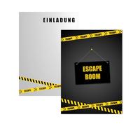 EventBoxx 12 invitaciones de Escape Room con o sin bolsas de fiesta | Escape Game Party Tarjetas de invitación de cumpleaños infantiles para niñas y niños | Comienza la aventura de cumpleaños