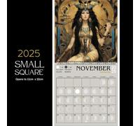 Eventerde 2025 Goddess Moon Phase Calendar - Goddess Lunar Calendar, Gothic Moon Phase Wall Calendar, Colorful Waterink Wall Calendars, Colorful Waterink Art Calendar