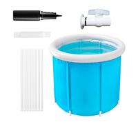 Eventerde Baño Portátil sin Inflar Baño Deslizante - Gran Bañera Impermeable para Jardín Viaje Casa Camping Playa Sala de Patio