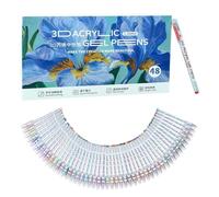 Eventerde Bolígrafo de Gel Acrílico 3D | Pluma Gel Coloración Adulto | Marcadores a base de agua para Dibujo y Colorear en Madera Piedra Tela Scrapbooking Tarjetas Doodle Y Artesanía