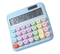 Eventerde Calculadora de escritorio, máquina de calcular 12 dígitos con botones grandes, pantalla inclinable de 15 grados con pantalla LCD de 13 cm máquina de colorida para finanzas contabilidad
