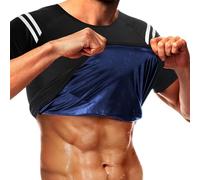 Eventerde Chaleco Sauna para Hombre, Chaleco de Entrenamiento Manga Corta Hombre, Moldeador Corporal Reductor Abdominal Talla Grande para Entrenamiento Interior Gimnasio Fuerza Cardio