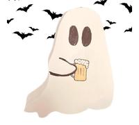 Eventerde - Decoración de bandeja fantasma de madera de halloween, decoración fantasma de madera, decoración de fantasmas lindos de granja - Decoración de bandeja de varios niveles para Halloween