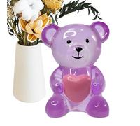 Eventerde Decoración de Oso - Estatuilla De Animal con Corazón | De Escritorio De Oso Sonriente Y Tierno,para Uso en Hogar, Escritorio, Sala de Estar, Dormitorio, Estudio, Interior, Exterior y Mesa
