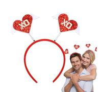 Eventerde - Diadema para San Valentín para San Valentín, diadema de amor brillante | Disfraz de San Valentín, accesorios de fiesta para cumpleaños de vacaciones