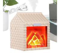 Eventerde Difusor Humidificador de Aire con Llama de Chimenea | Difusor de Aceites Esenciales con Luz LED y Humidificación,Decoración Hogar con Atomización de Vapor Frío para Oficina Dormitorio SPA