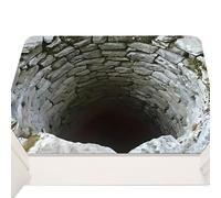 Eventerde - Felpudo con ilusión óptica 3D | Felpudo antideslizante absorbente con diseño de abismo de ladrillos de piedra, lavable a máquina, para entrada exterior, puerta de entrada al baño