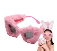 Eventerde - Gafas de sol fuzzy para mujer, gafas de sol fuzzy, punk Soft Velvet Shades Gafas de fiesta para damas, accesorios de retro para gafas discoteca de mascarada de fiesta, rosa, Se