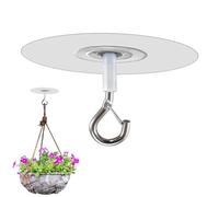 Eventerde Ganchos de techo autoadhesivos, 4 unidades, ganchos de pared con seguro sin taladrar, carga pesada, extra fuertes para macetas