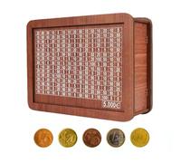 Eventerde Hucha de Madera, de Ahorro de Dinero | de Ahorro de Dinero de Madera - de Ahorro de Efectivo, Hucha de Ahorro de Dinero con Contador para Objetivos