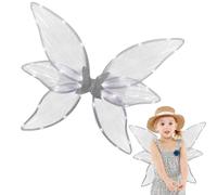 Eventerde Ilumina las alas de hada - Alas luminosas LED con 6 alas PCS, disfraz de hada madrina para Halloween Cosplay fiesta de vacaciones de Halloween con luces para niñas y mujeres