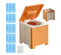 Eventerde Inodoro Portátil Para Adultos | Olla De Dormitorio Camping - Depósito De Residuos Antideslizante Plegable Con Cojín De PVC Para Astilleros Remotos Al Aire Libre Camping-Car