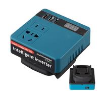 Eventerde Inversor de Batería Inteligente, Inversor de Batería Portátil - Transformador de Convertidor de Potencia con Pantalla Actual,Toma de Batería para Camping Al Aire Libre