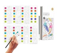 Eventerde Libro para Colorear Acuarela - Proyectos de Pintura Portátil para | Cuaderno de Ejercicios Artísticos Educativos 4-8 Años Actividades Creativas en Viaje a Casa o Fiestas