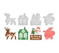 Eventerde Moldes De Resina Para Adornos Navideños - Molde para Resina y Hormigón Navideño,Antiadherente Decoración del Hogar para Bodas Navidad Halloween Año Nuevo | Cocina Chimeneas Bar Fiestas