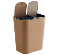Eventerde - Papelera de cocina doble con dos compartimentos de 18 litros, hogar, oficina, cocina, jardín, para interior exterior