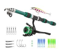 Eventerde Pases de para, de para Niños | a Caballo 1,8 m de Caña de Pescar telescópica | Juego de iniciación de Tackle, Conjunto de Peces para Jóvenes, Kit de