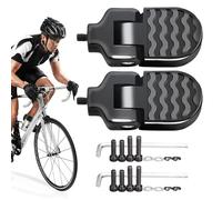 Eventerde Pedales traseros de bicicleta, reposapiés de bicicleta, pedales traseros de aleación de aluminio, reposapiés plegables, resistente soporte de pedal para bicicletas, pedal trasero para