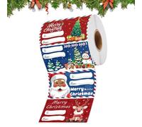 Eventerde Pegatinas De Nombres Navideñas,Decoraciones de Envoltorio Estacionales DIY - Rollo De Etiquetas Autoadhesivas,para Niños Adultos Amantes DIY Manualidades Fiestas Familiares Aula Oficina