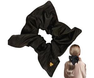 Eventerde Scrunchies de cabello para chicas, bufanda de cabello Surcunchies,Soporte de cola de caballo en de corazón Surcunchies grandes - Vínculos elásticos para el cabello para mujeres y niñas con