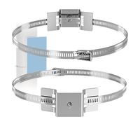 Eventerde Soporte Para Poste - Soporte de Montaje para Cámaras de Seguridad,2 Unidades Ajustables Resistentes para Equipos Exteriores en Fachada