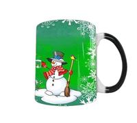 Eventerde Taza que cambia de color navideña, Tazas que cambian de color navideñas - Taza de porcelana - de cerámica sensible al calor cambia de, tazas para beber multifuncionales, taza