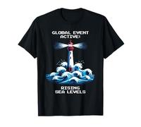 Evento Global Activo | Alerta Océanos en Aumento del Océano Pixel Camiseta