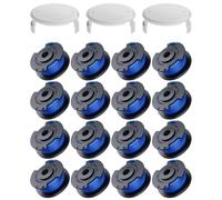Eventronic Bobina De Hilo para Ryobi Cortabordes, Carrete para Cortabordes para Ryobi One+ 18V 24V 40V, AC14RL3A, 3,3m Largo, Ø 1,65mm(16 Bobina + 3 Cubierta)