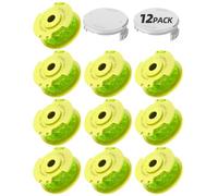 Eventronic Bobina De Hilo para Ryobi Cortabordes, Carrete para Cortabordes para Ryobi One+ 18V 24V 40V, AC14RL3A, 3,3m Largo, Ø 2mm(10 Bobina + 2 Cubierta)