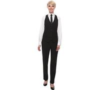 Events Pantalones de espera negros de las señoras de las mujeres pantalones largos de poliéster tamaño 6