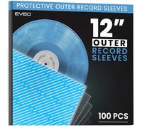 EVEO Fundas de Vinilo para Discos de Vinilo, Fundas de Vinilo Transparentes, Fundas Protectoras Exteriores de Vinilo para álbumes LP de 12 Pulgadas, Fundas Exteriores de Vinilo, Fundas de Calidad de