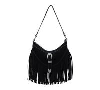 EVEOUT Bolso Bandolera con Flecos para Mujer de Ante Sintético,Estilo Occidental,Bolsos con Borlas Hippie para Axilas