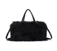 EVEOUT Bolso Bandolera de Peluche para Mujer,Elegante Bolso de Mano Falso Peluche Suave con Bandolera Ajustable para Outfits de Otoño e Invierno