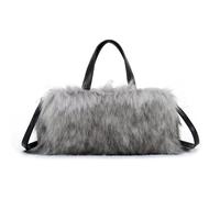 EVEOUT Bolso Bandolera de Peluche para Mujer,Elegante Bolso de Mano Falso Peluche Suave con Bandolera Ajustable para Outfits de Otoño e Invierno