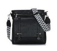 EVEOUT Bolso Bandolera de Piel Sintética para Mujer con Correa Ancha Ajustable,Elegante Bolsa de Mensajero Retro con Solapa para Uso Diario