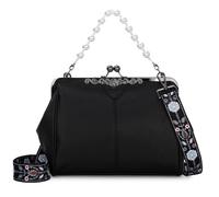 EVEOUT Bolso Bandolera Mujer Retro con Cierre de Beso Bolso de Mano Vintage de Piel Sintética con Asa de Perlas ara Uso Diario y Fiesta