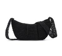 EVEOUT Bolso Bandolera Rafia Mujer Verano Boho Ligero Bolsos Media Luna de Paja Tejido para Playa