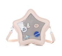 EVEOUT Bolso Ita Estrella de Polipiel con Ventana Transparente y Bandolera