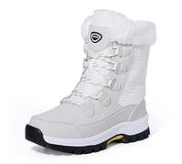 EVEOUT Botas de Nieve de Invierno para Mujer,de Cuero Sintético,Antideslizante y cálido,para Viajes y Uso Diario