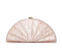 EVEOUT Clutch de Acrílico con Cadena para Mujer Elegante Concha Mármol Bolso de Noche para Boda Fiesta Bonito Carteras de Mano de Novia