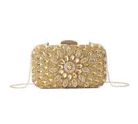 EVEOUT Clutches de Noche con Brillantes Mujer Elegante Cristal Bolsos Bandolera de Novia Bolsa de Hombro para Fiesta Prom Boda