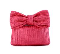 EVEOUT Clutches de Paja para Mujer Bolso con Lazo Tejido Clutches de Paja para Bodas Fiesta Bolso de Vacaciones en Playa