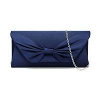 EVEOUT Clutches Elegante Satín Bolsos Bandolera para Mujer Carteras de Mano con Pajarita Bolsa de Hombro Monedero Nupcial para la Boda Fiesta Paseo
