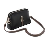 EVEOUT Pequeño Bolso Bandolera de PU Cuero para Mujer Dos Bolsillos con Cremallera Mini Bolso de Hombro para Teléfono